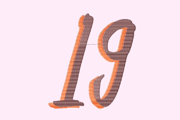 19 Letter Shadowed