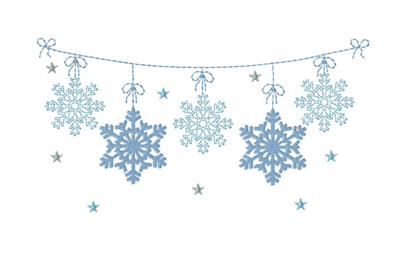 Garland with Snowflakes for Christmas