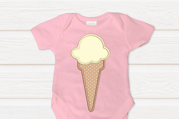 Ice Cream Cone Applique