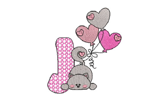 Letter J Cat Sketch