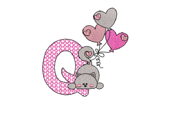 Letter Q Cat Sketch