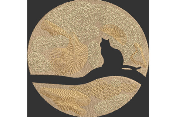 Lonely Cat in the Moonlight