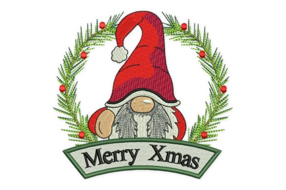 Merry Xmas Wreath Gnome