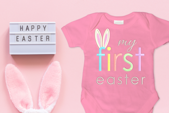My First Easter Bunny Ears Applique