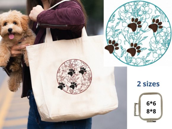 Paw Print Floral Circle Review