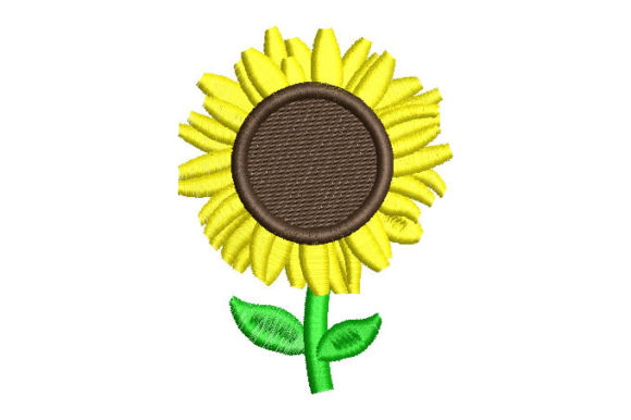Sunflower Flower with Leaves