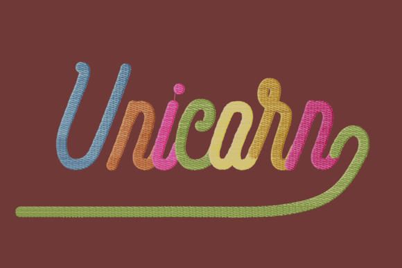 Unicorn Monoline Swash Lettering